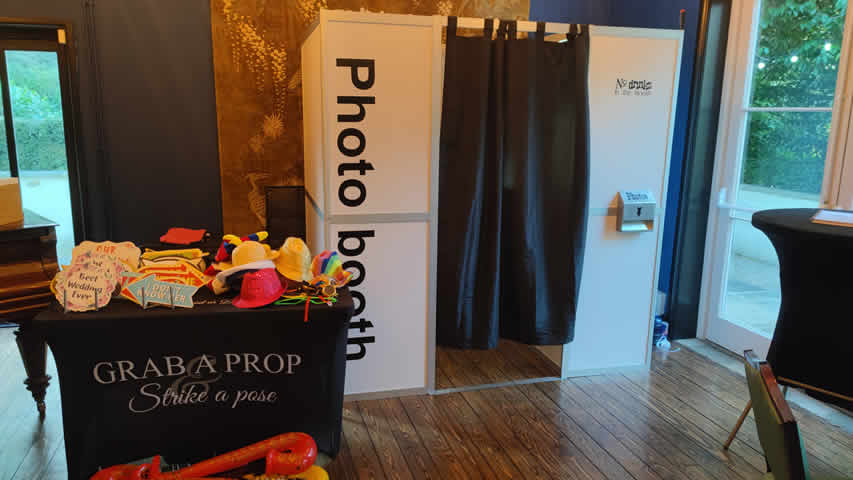 Enclosure style photo booth at Larmer Tree Gardens, Salisbury